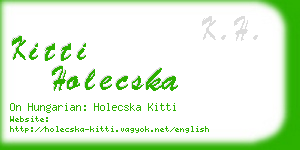 kitti holecska business card